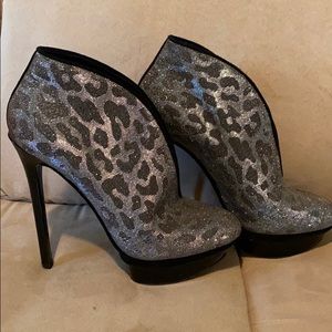 Brian Atwood High Heel Silver Booties!